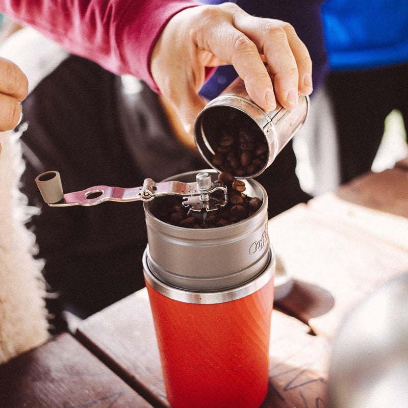 Cafflano Klassic : All-in-1, Drip Kettle+Grinder+Permanent Stainless Filter Dripper+Double-wall Tumbler, Pourover, Coffee Maker for Camping & Travel - Image 2